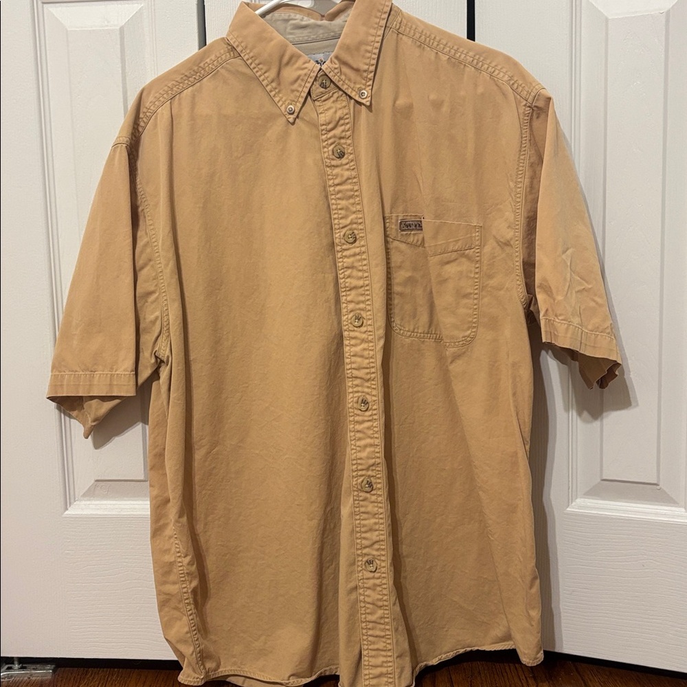 Carhartt Beige Cotton Button-Up Shirt